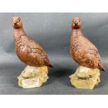 A pair of Matthew Gloag & Son ROYAL DOULTON liquor bottles each 25cm tall, tiny chip from one