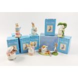 Seven boxed Border Fine Arts characters from BEATRIX POTTER to include the Tailor of Gloucester,