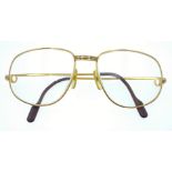 MUST DE CARTIER Paris 1986 dated Lunettes / Eyeglasses in original plush box with outer packing,