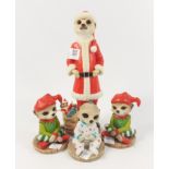 Country Artists MEERKAT figurines to include Nicholas (CA04033) 26cm high, Olly (CA04489), and 2