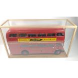 HUGE !! Handbuilt 1966 London Routemaster Bus Model in home made wooden case