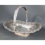 GEORGIAN solid silver fruit dish, hallmarked London 1812, maker indistinct, weight 1225g, width