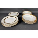 Collection of Noritake Essex Gold ceramic items to include eight 23cm approx side plates and eight