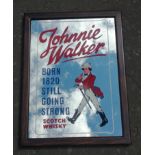 A JOHNNIE WALKER advertising mirror 40x30cm