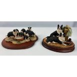 BORDER FINE ARTS - Two Border Collie themed unboxed models