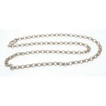 A 375 stamped chainlink yellow gold chain - dimension 45cm length approx - weight 18.51g approx