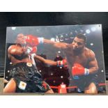 For the man cave - A Perspex image of MIKE TYSON versus another heavyweight, measures 75x52cm