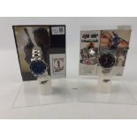 JAMES BOND LIVE AND LET DIE perspex standing trophy depicting magnetic wrist watch with the