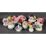 A collection of ceramic floral vases by Radnor, Aynsley, Royale Stratford, Thorley, Staffordshire,