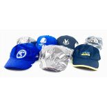 A collection of various baseball caps to include Gleneagles Ryder Cup 2014, Mini-It's a Team GB