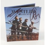 WESTLIFE - Greatest Hits - 4 autographs signed by band, small booklets style folder containing 2