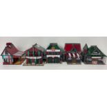 COCA COLA - a Franklin Mint STAINED GLASS VILLAGE to include eight buildings being a 1999 Movie