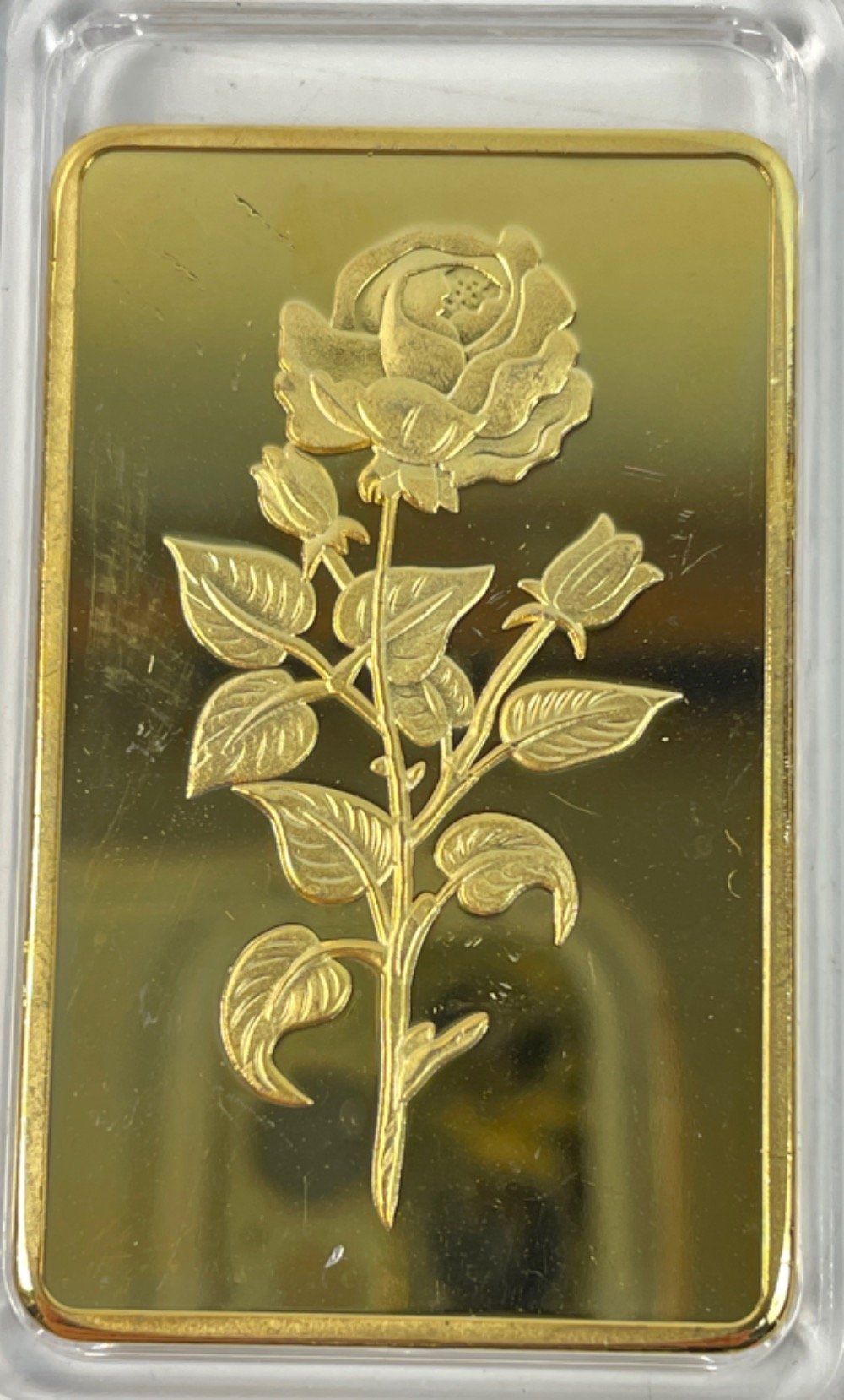 EMIRATES 1 ounce Fine gold bullion bar 999.9 (24carat) with rose emblem verso - very good - Image 2 of 2