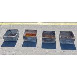 4 galvanized tote boxes double handled