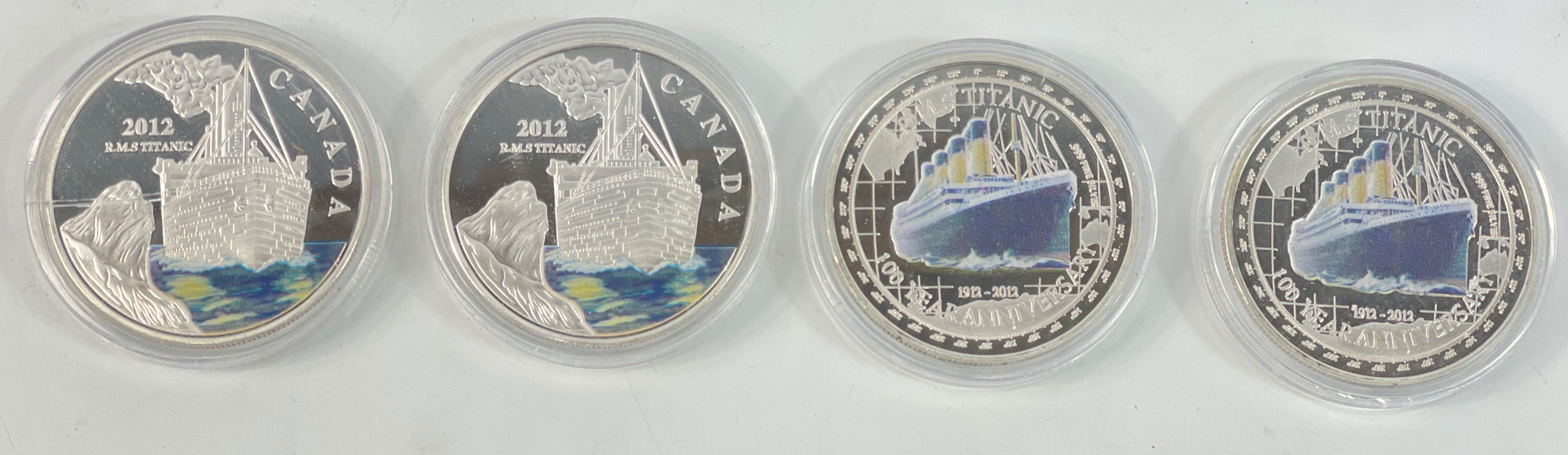 An encapsulated Canadian 1912 100th Commemorative RMS Titanic coin and also a SILVER Commemorative