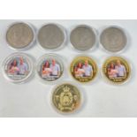All fully encapsulated Prince George of Cambridge 2013 gold plated commemorative coin, a Prince