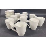 Coffee set by PAUSA incorporating 10 cups and saucers in good condition.