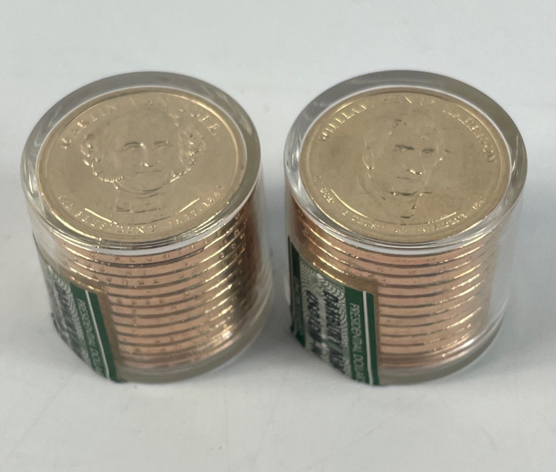 A Martin $1 coin DANBURY MINT SEALED MARTIN VAN BUREN PRESIDENTIAL DOLLAR 12 COIN ROLL x2 qty