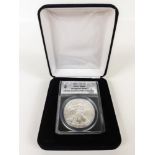 A SILVER COLLECTABLE Eagle Inaugural Strike 2016 ms70 silver ANACS Certified encased and in its