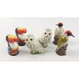 GUINNESS HERITAGE (G0075) toucan salt & pepper set, a QUAIL woodpecker salt & pepper set, and a