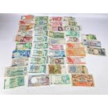 A quantity of Scottish £1 notes and vintage notes, with a large quantity of Continental banknotes