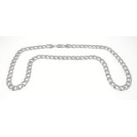 A SUBSTANTIAL stamped 925 silver chain weight 48.15g approx - length 52cm approx
