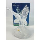 AIGLE crystal glass eagle still boxed- dimensions 19cm x 13cm approx