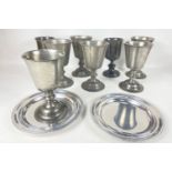 VICTORIAN Eight Pewter CHURCH