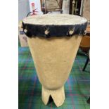 A DAZZLING Djembe Drum - in nice condition stands 82cm high x 41cm diameter approx