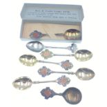 RARE! - Arts and Crafts inspired MASONIC tea caddy spoon with Arts and Crafts and LODGE No 4134