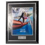 NEW AND UNUSED! QUALITY MOUNTED AND FRAMED JAMES BOND A VIEW TO A KILL signed Sir Roger Moore Film