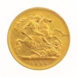 An 1898 Victoria veiled head Half Gold Sovereign 22ct yellow gold - this coin has a small scratch