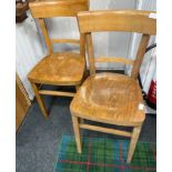 Two of RETRO style KITCHEN CHAIRS - of a solid construction