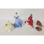 Two small COALPORT figurines - from the Debutante series 'Sandra' 13cm tall and from the Minuettes