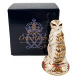 ROYAL CROWN DERBY 2006 Meerkat gold button first quality in original box