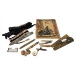 Intriguing lot of World War 1 WWI Trench art and other items to include: a 1917 dated US Patented