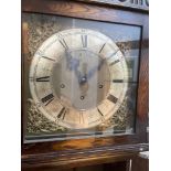 A c1930's Grandfather clock by Hamilton and Inches of Edinburgh with original winder key -