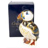 ROYAL CROWN DERBY Puffin gold button first quality in original box