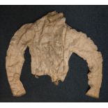 An ANTIQUE handmade wedding BOLERO c1892 jacket- this must have been a tiny figure of a bride with