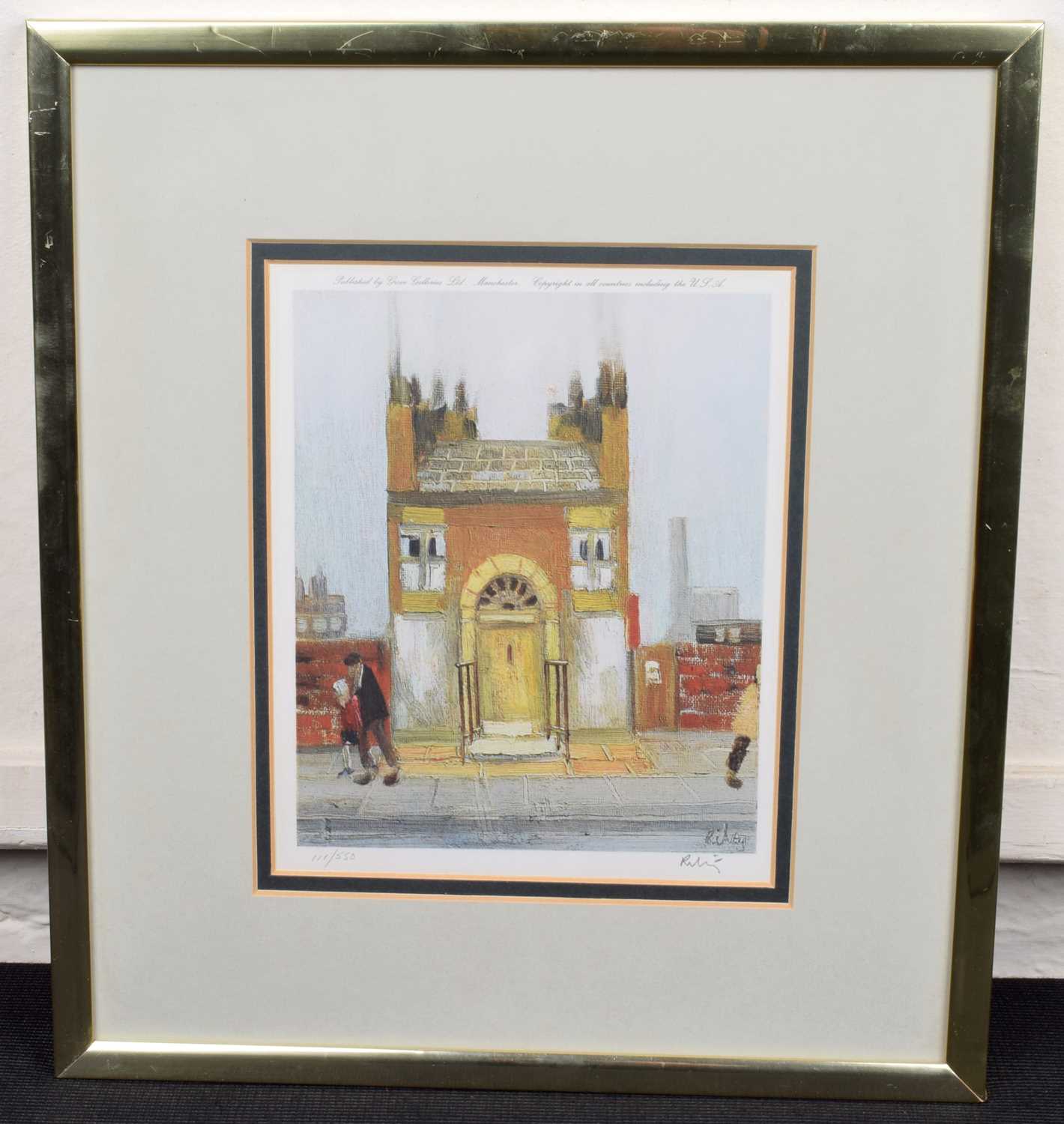 Harold Riley (British 1934-) "The Yellow Door", signed print. - Image 2 of 3