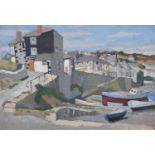 Harry Rutherford (British 1903-1985) "Mousehole, Cornwall", oil.