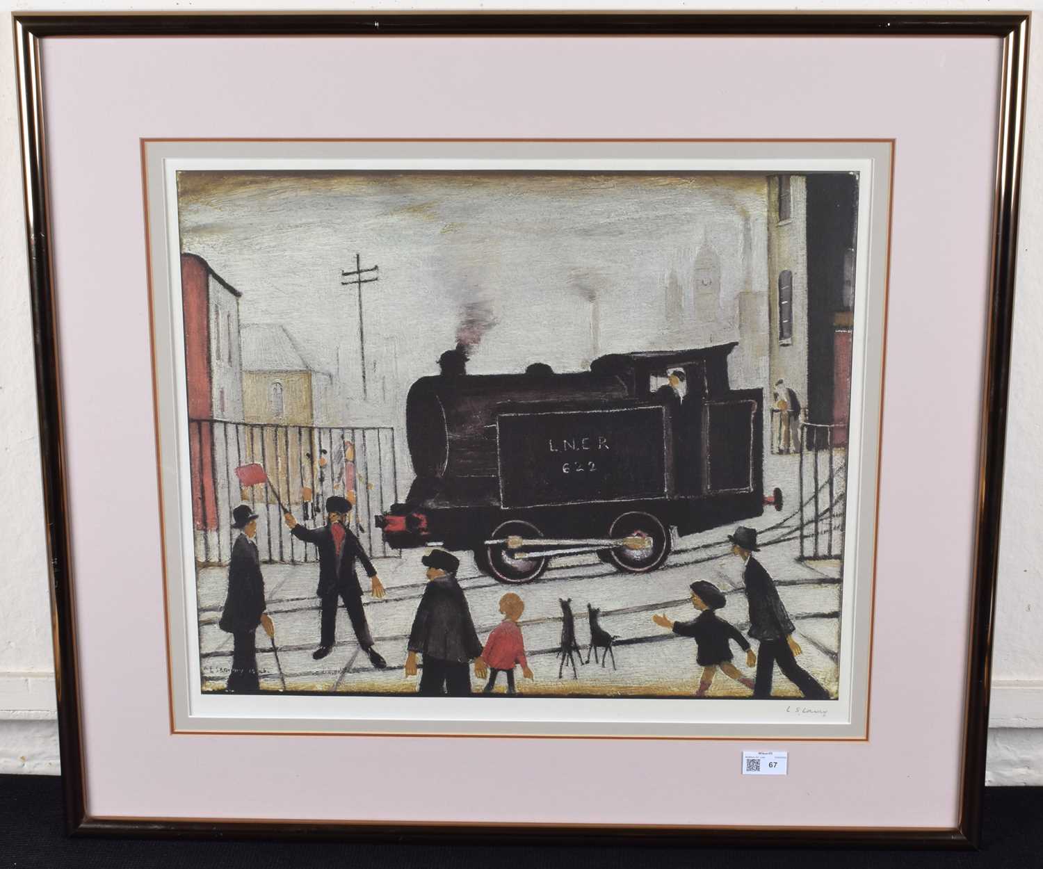 L.S. Lowry R.A. (British 1887-1976) "The Level Crossing", signed print. - Image 2 of 6