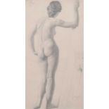 Harold Williamson (British 1898-1972) Standing female nude, pencil drawing.