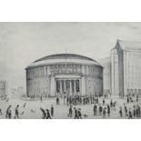 L.S. Lowry R.A. (British 1887-1976) "The Reference Library", signed print.