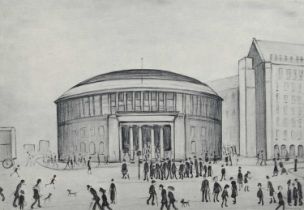L.S. Lowry R.A. (British 1887-1976) "The Reference Library", signed print.