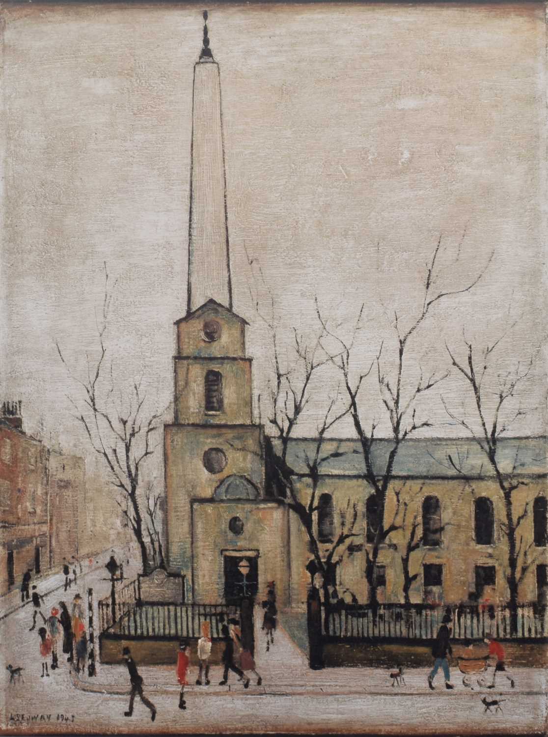 L.S. Lowry R.A. (British 1887-1976) "St. Luke's Church, Old Street, London, E.C.", signed print.