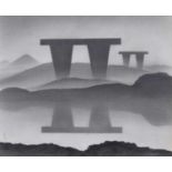 Trevor Grimshaw (British 1947-2001) "Monoliths and Puddles", graphite.