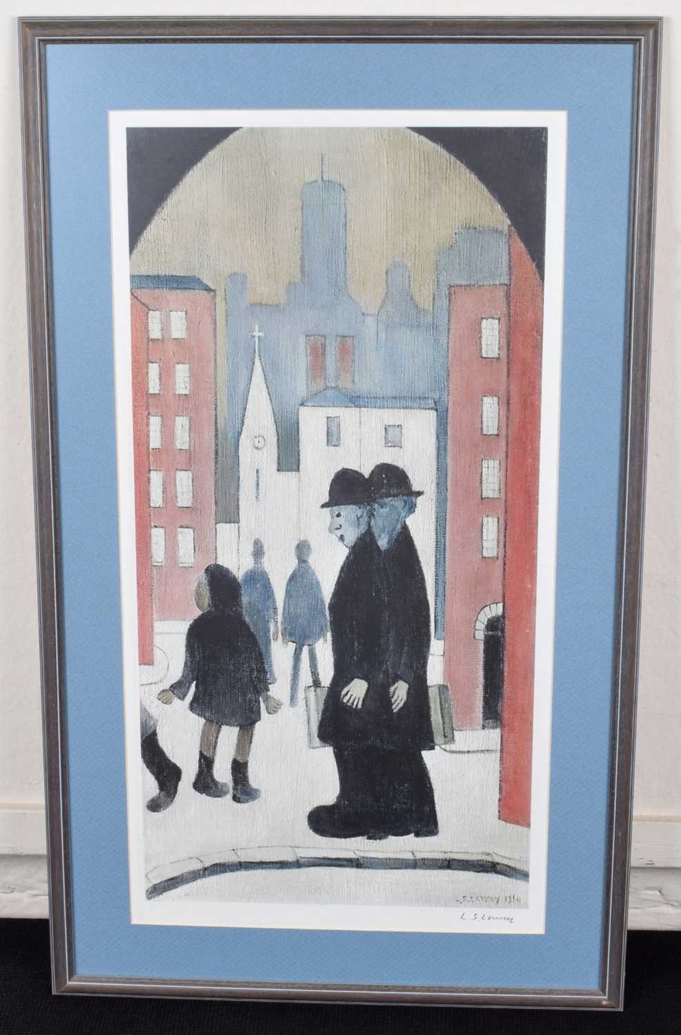 L.S. Lowry R.A. (British 1887-1976) "The Two Brothers", signed print. - Image 2 of 2