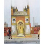 Harold Riley (British 1934-) "The Yellow Door", signed print.