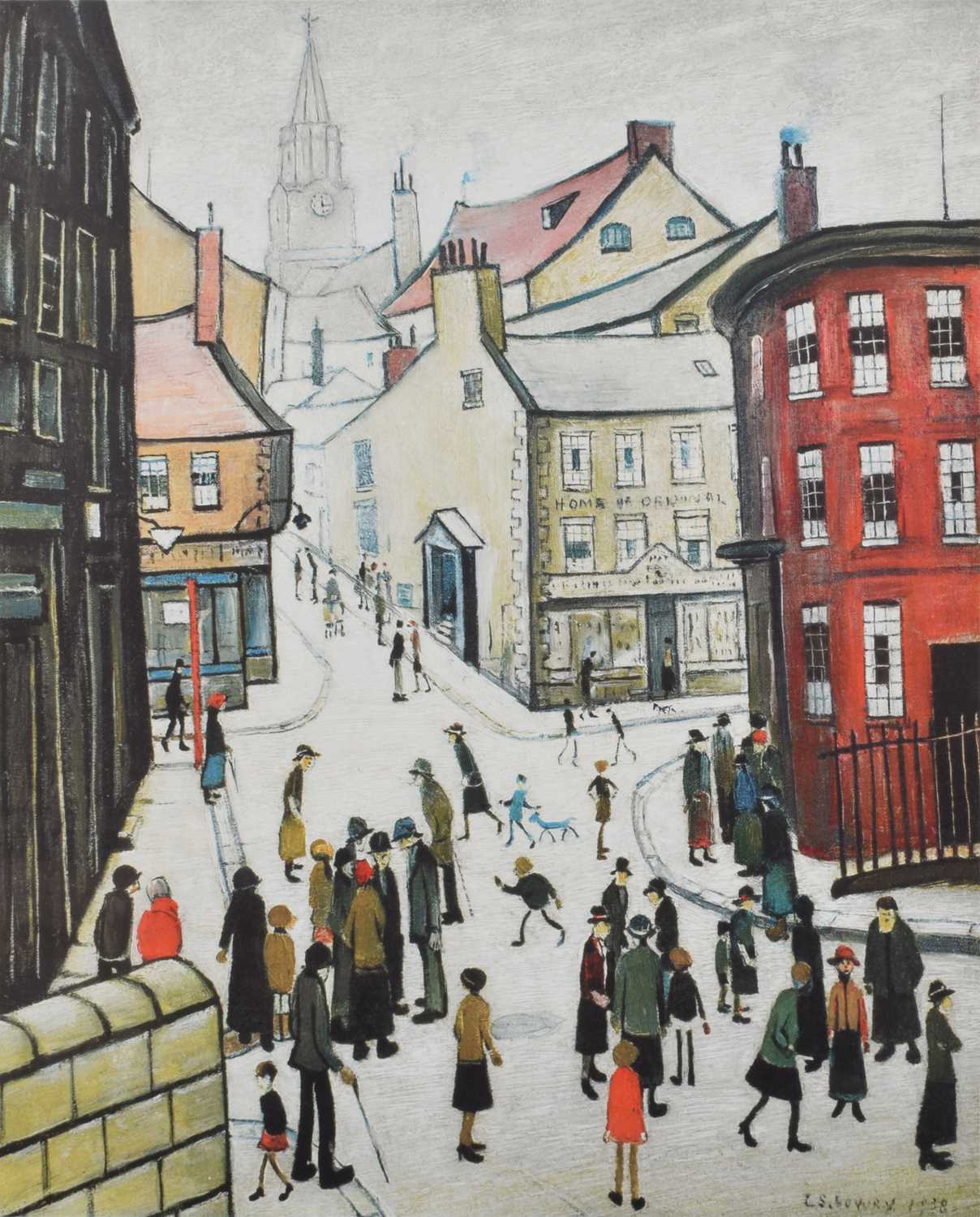 L.S. Lowry R.A. (British 1887-1976) "Berwick-upon-Tweed", signed print.